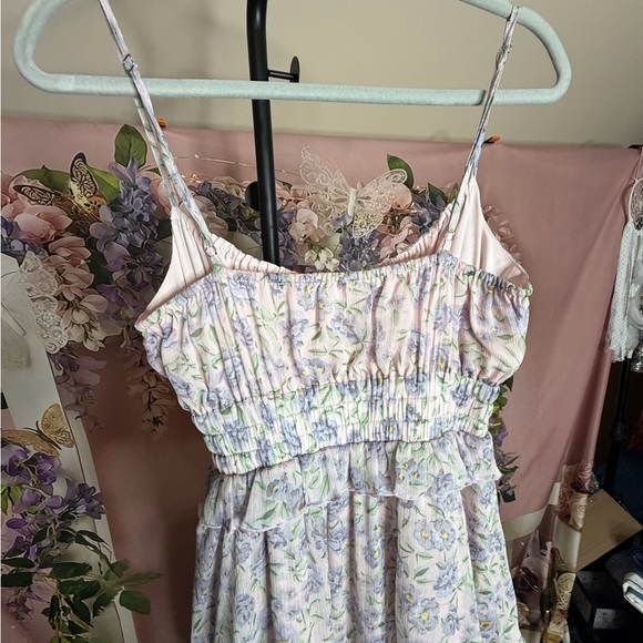 Storia Floral Lavender Tiered Maxi Dress, NWT, Size Small - Picture 6 of 9